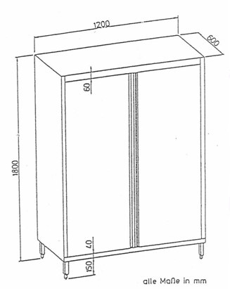Landgraf, Putzmittelschrank mit 2 Flügeltüren